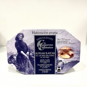 Almejas Blancas de las Rías Gallegas al Natural Medianas 120ml.