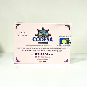 Filetes de anchoa en aceite de oliva virgen extra ecológico curadas en sal rosa del himalaya 55g