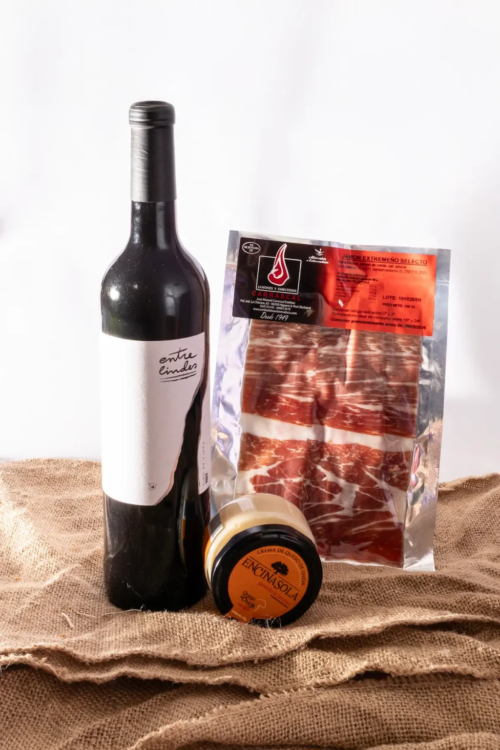 Lote VIno Jamon crema miel